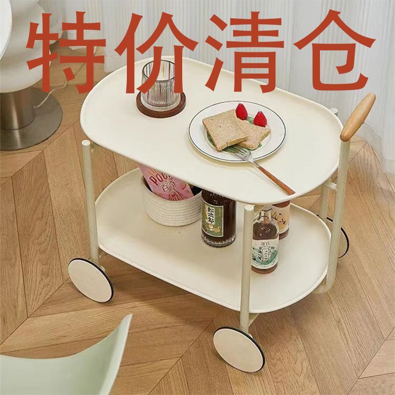 热款 小户型创意客厅可移动小推车茶几收纳 卧室推车出租屋小推车