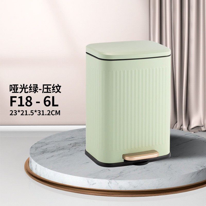 厂家批发6l-13l垃圾桶家用不锈钢轻奢厨房垃圾桶脚踏式垃圾桶