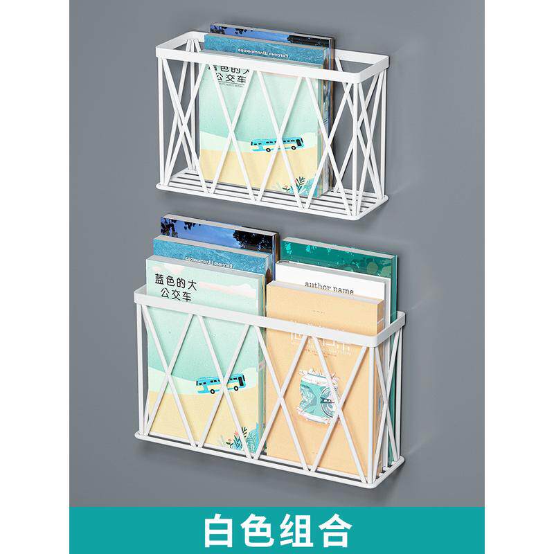 卫生间书架厕所免打孔洗手间放小书架防水壁挂式墙上墙面收纳架子