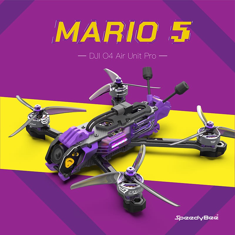 SpeedyBee Mario5 DC/XH 五寸穿越机 O3/O4高清套机  FPV动力套装