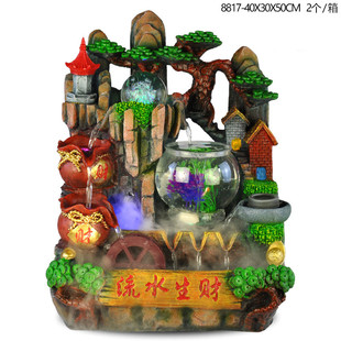 室内流水工艺品喷泉家居装饰喷泉鹅卵石元素微景观盆景新房装饰