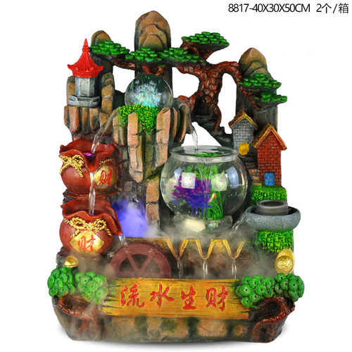 装饰流水工艺品喷泉盆景装饰喷泉鹅卵石元素微景观家居新房室内