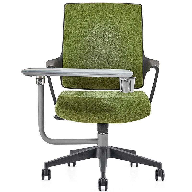 厂家带写字板电脑椅桌椅一体员工培训椅会议椅办公椅人体工学椅子