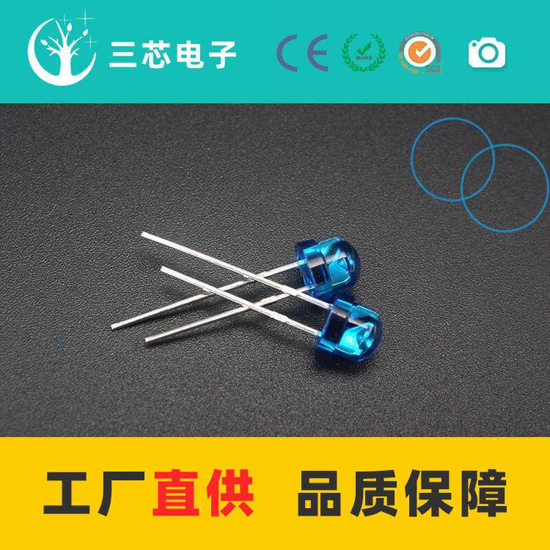 f5/5mm草帽绿光灯珠 绿色无极绿光灯珠 无边草帽性 草帽无极灯