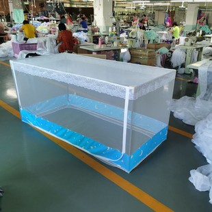 定制学校宿舍蚊帐铁床上下铺加工厂侧面支架带拉链开门加密纱定做