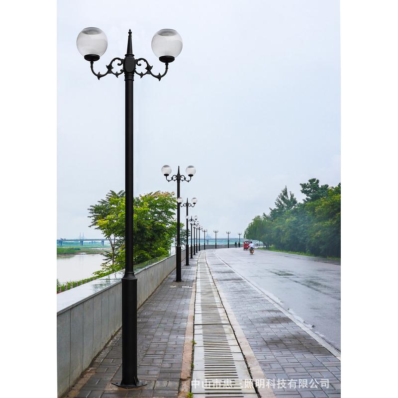 别墅路灯家用院子欧式太阳能花园景观3米复古户外防水庭院高杆灯