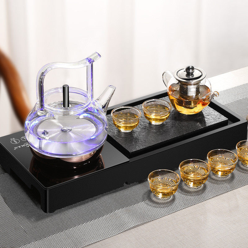 智能全自动底部上水电热玻璃烧水壶泡茶专用恒保温一体迷你小茶盘