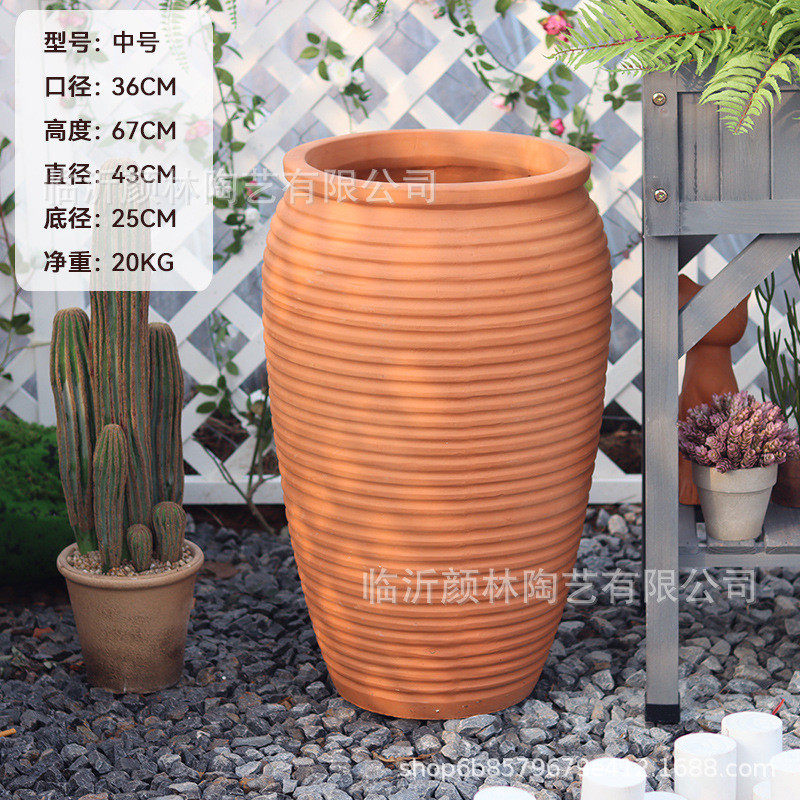 落地红陶罐花盆景观陶罐大红陶透气泥瓦盆花园装饰大陶罐栽花,鲜花速递/花卉仿真/绿植园艺,花盆,淘宝优惠券,粉丝福利购,淘宝优惠卷