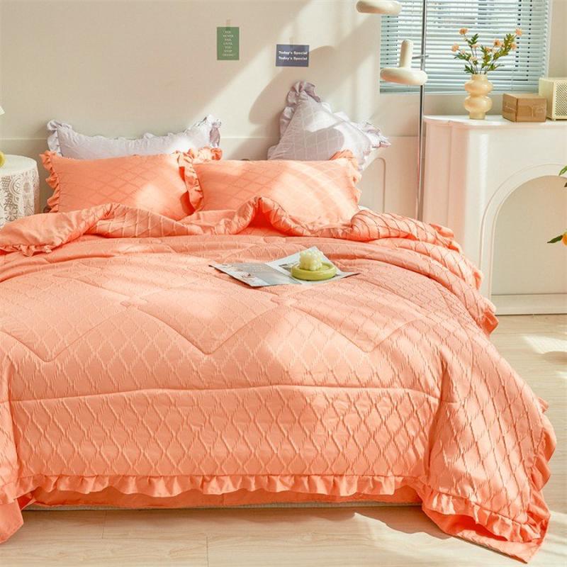 ins风沙发夏被可机洗空调夏凉被春秋薄被子单双人被芯泡泡纱盖毯