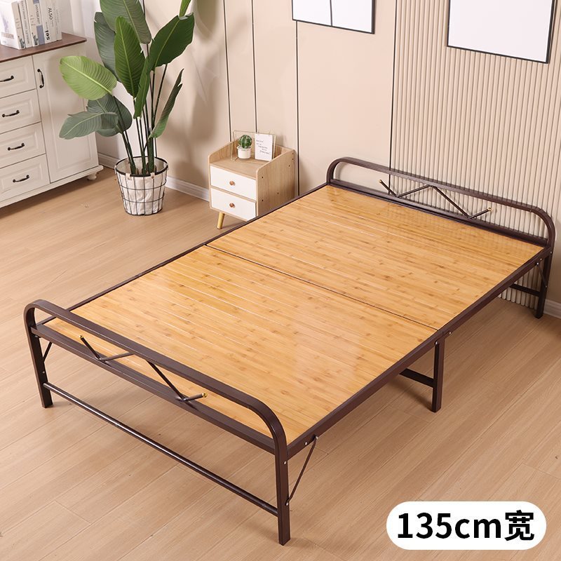 竹床折叠床午睡成人午休办公室单人床双人家用简易午休床儿童