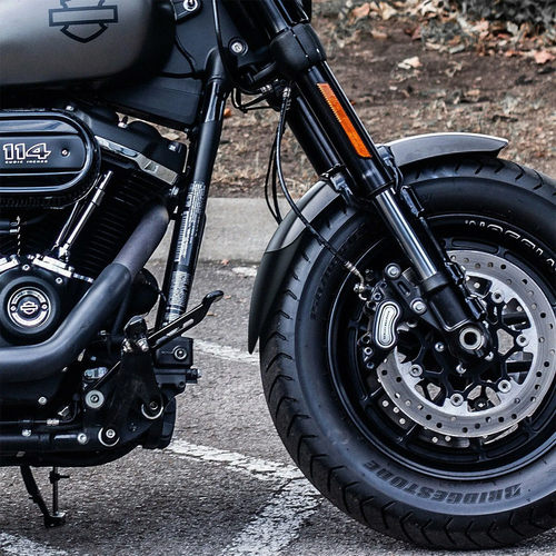 热销适用harley-davidsonfatbob107/114延长改装防溅前挡泥板摩托