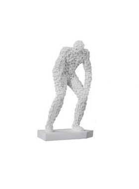 创意抽象人物雕塑树脂摆件艺术现代售楼处样板房装饰品马赛克人像