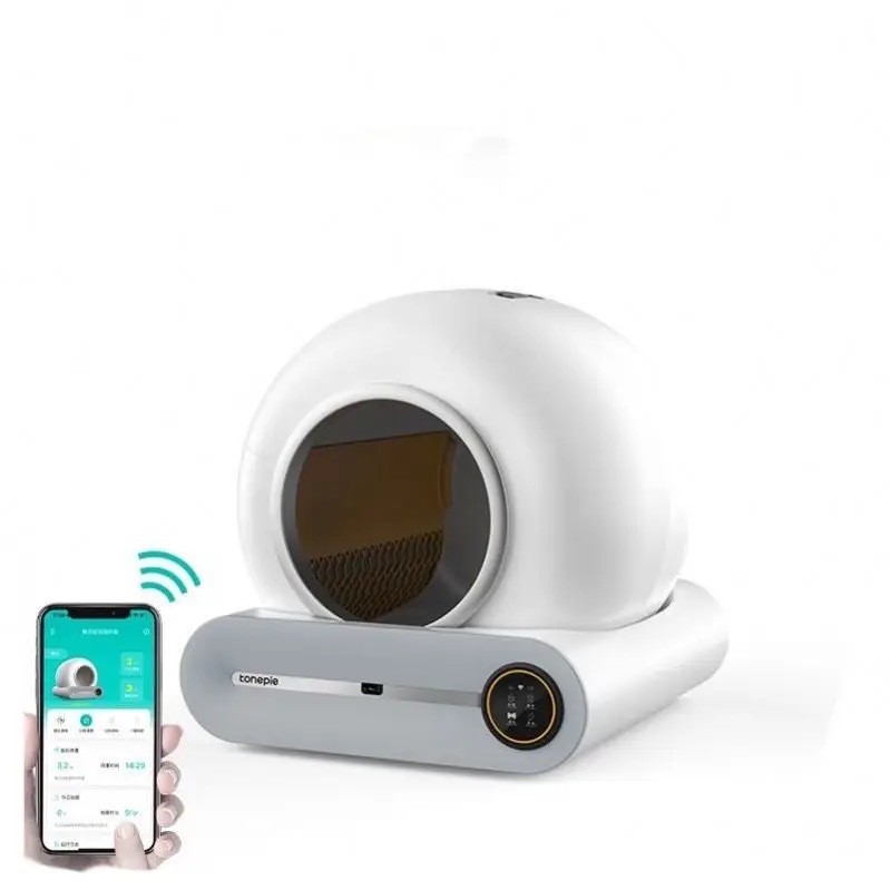 热卖65升大容量易于清洗自动感应tuyaapp全自动猫砂盆