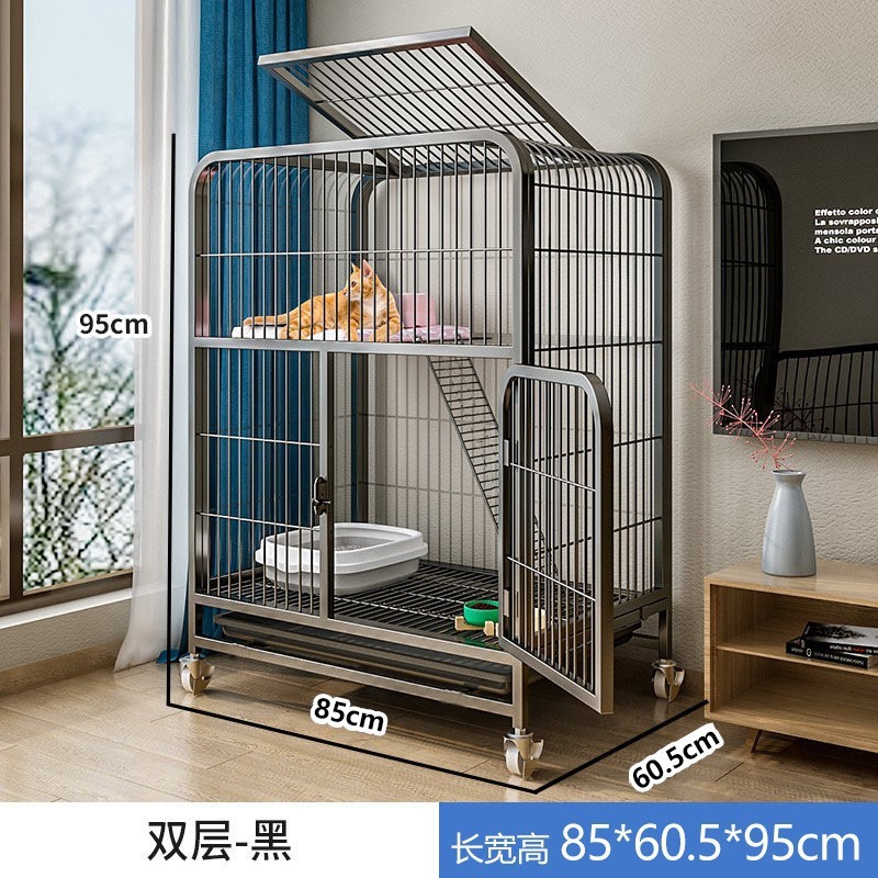猫笼别墅超大自由空间家用猫笼子室内猫咪带厕所两层宠物猫舍猫屋