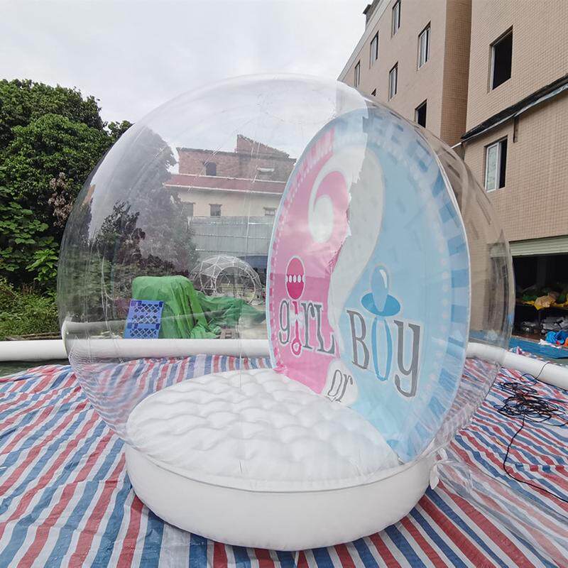 充气圣诞水晶球雪花球透明圣诞屋树装饰雪球泡泡屋塑料球气模定