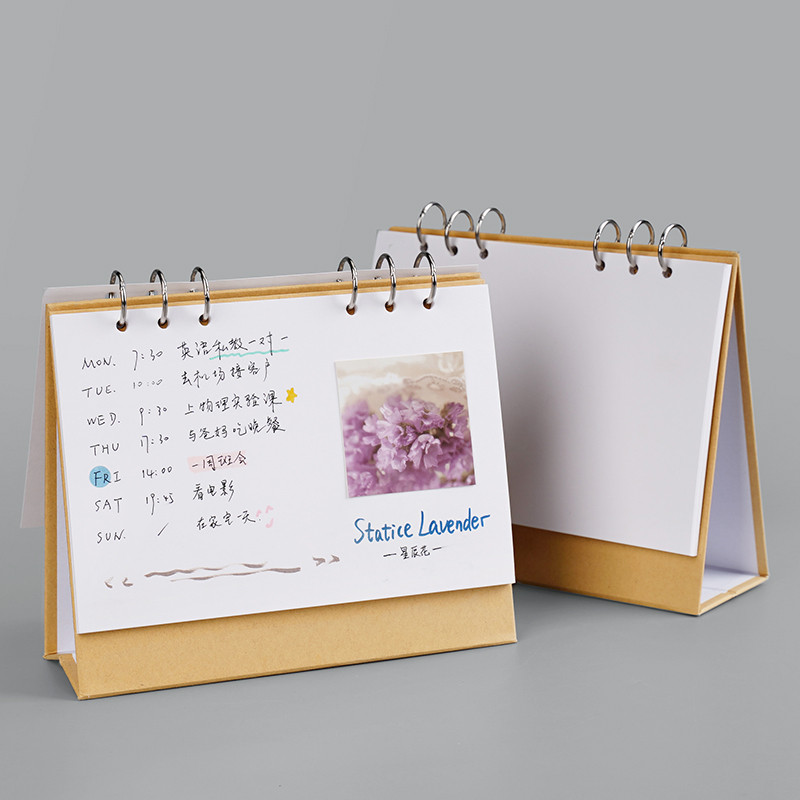 可换页DIY空白手绘台历 简约定做日历活页自制记事本桌面摆件相册