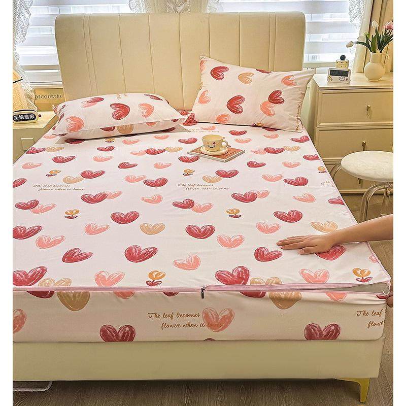 六面全包床笠单件床罩防水隔链式床垫套拉尿防滑固定席梦思保护套