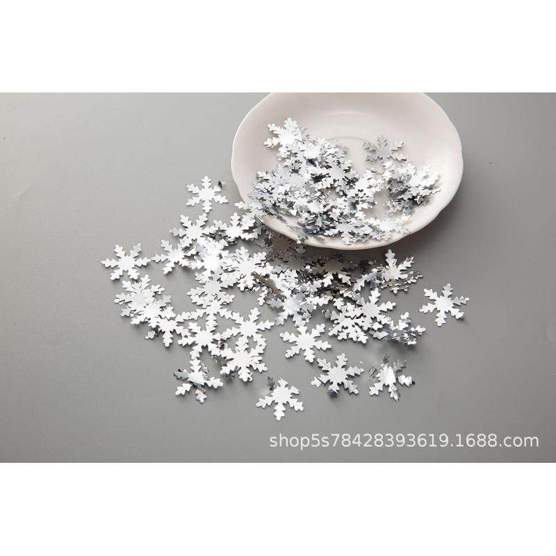 3cm雪花雪花气球填充圣诞节派对抛洒拍摄道具圣诞树装饰亮片
