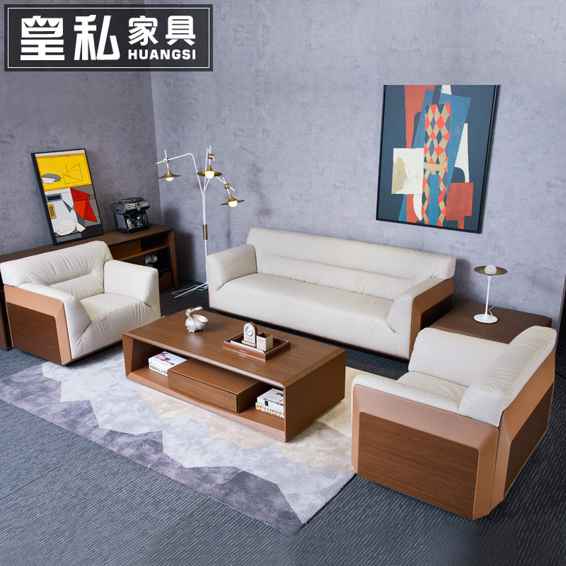 高端简约现代时尚意式轻奢办公家具总裁文件资料储藏柜马鞍皮面