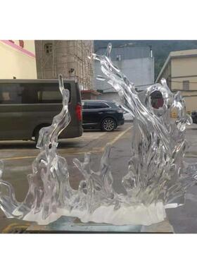 透明树脂动礼品 2021玻璃钢雕塑摆件  grc仿真人物工艺品物像