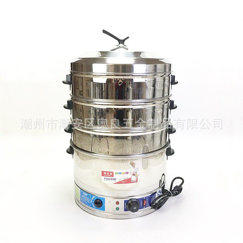 不锈钢电热蒸锅蒸笼蒸桶屉蒸炉蒸包炉包子机包蒸柜保恒温商用家用