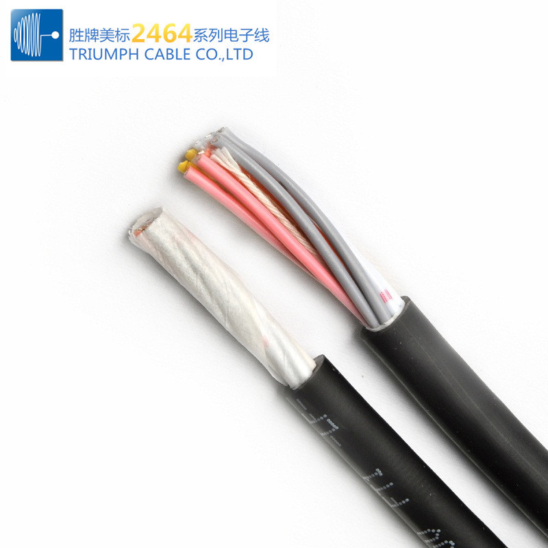 pvc牌厂家直销ul2464-24awg焊接线2~30芯端子连接线胜绝缘护套线