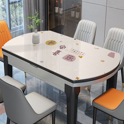 椭圆形餐桌布防水防油免洗软玻璃pvc桌面保护餐桌垫圆桌布可折叠