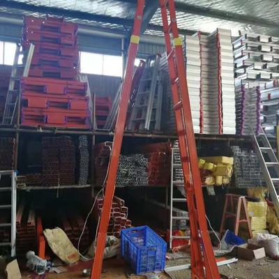 热销厂家梯拉绳伸缩梯多功能单梯铝合金梯子工程升降批发现货直直