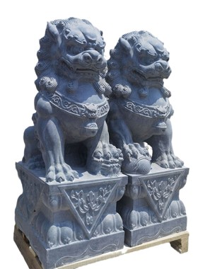 厂家批发石雕石狮子户外门口仿古石雕庭院门口景观摆件青石石狮子