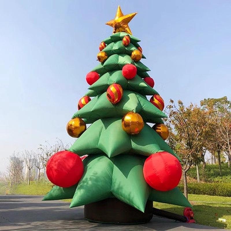 充气气模爬窗圣诞老人户外发光帽子装饰雪人拱门商场吊挂美陈道具