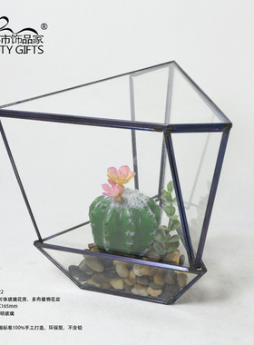 厂家批发三角形几何体玻璃多肉景观玻璃瓶植物花房花草器皿