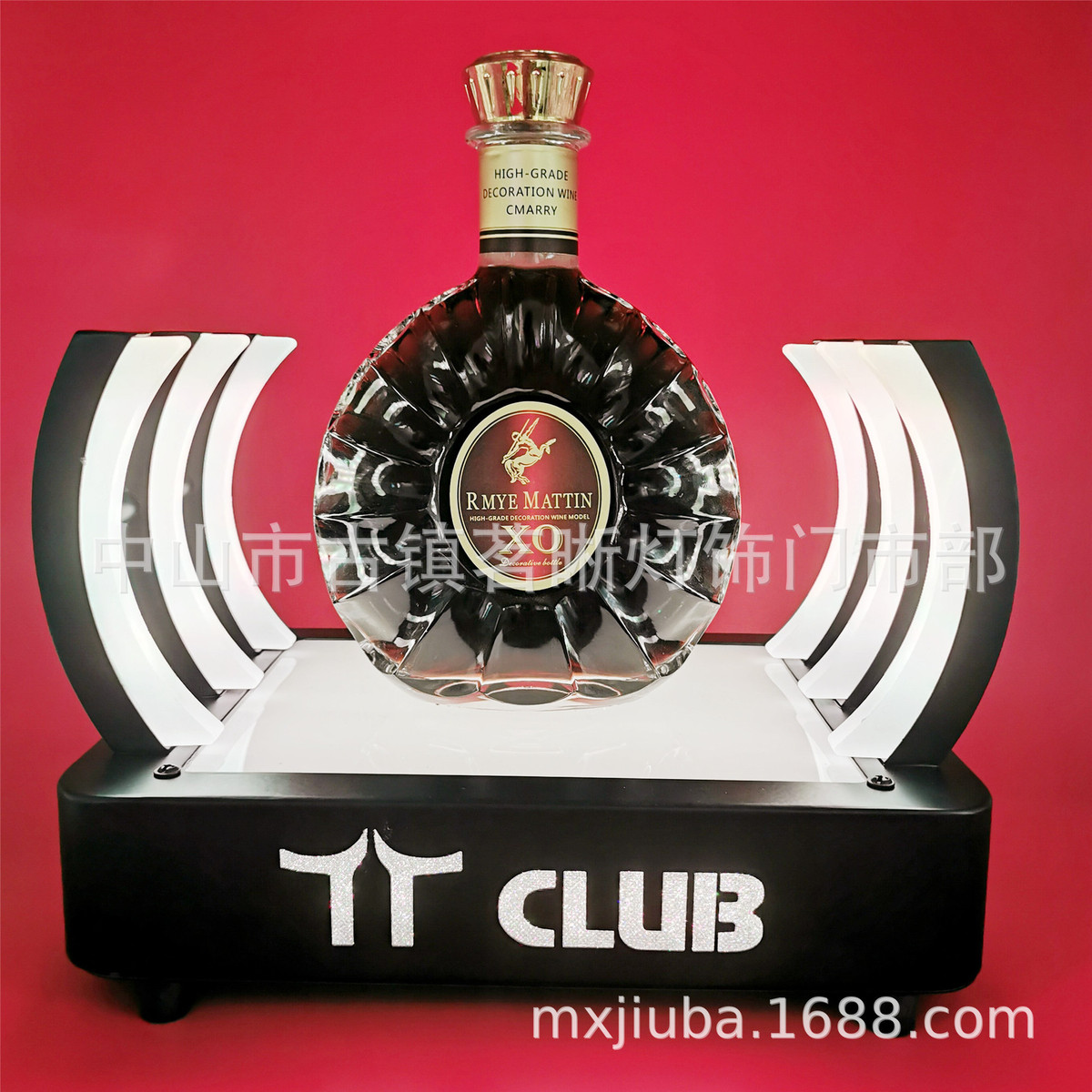 酒吧ktv翅膀底座led香槟酒托红酒酒座激光酒架洋酒底托发光摆设架