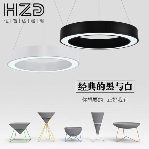 中山简约led商照园环吊灯吸顶园形吊灯大堂酒店工程环形吊灯