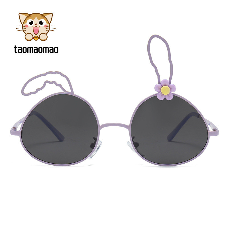 儿童太阳镜女偏光镜男可爱甜美宝宝墨镜遮阳眼镜金属时尚工厂批发