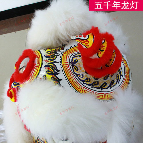 热销白色南狮羊醒狮狮舞狮道具毛南舞狮全套道具五千年龙灯竹编制