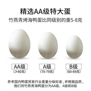 竹燕青咸鸭蛋80g大蛋端午节礼品红泥腌制北海红树林即食烤海鸭蛋