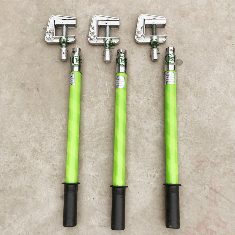 一杆接地线可脱卸式平口螺旋接地棒高压短路三头10kv35kv110kv