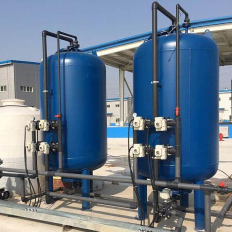 全自动石英砂过滤器多介质机械锰砂活性炭浅层砂大型工业水过滤罐