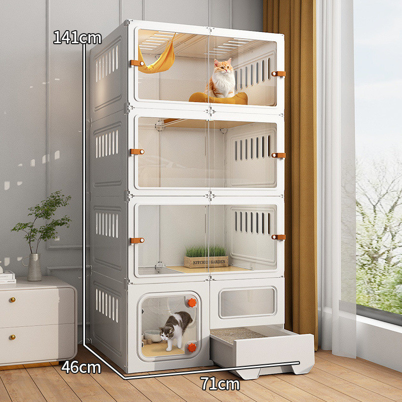 猫笼子家用室内猫别墅带厕所砂盆一体猫咪屋舍窝猫空笼猫柜