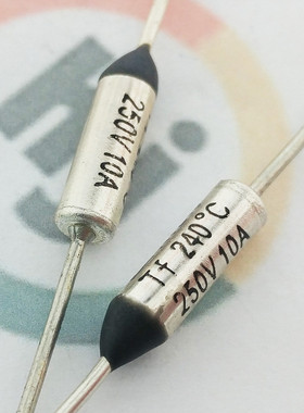 5个温度保险丝热熔断电阻丝RY/TF/98/133/172/240度250V10A简单爱