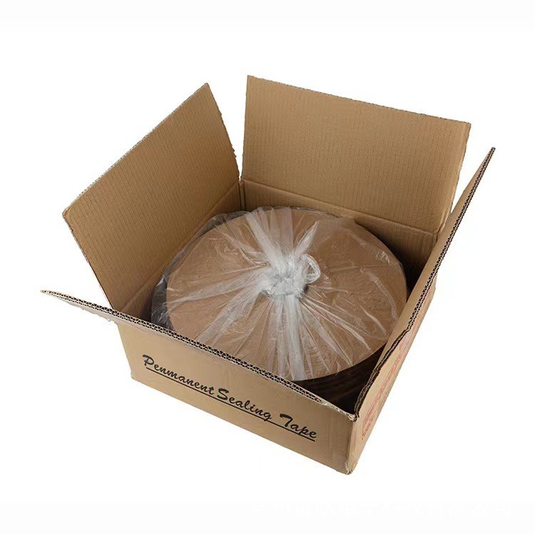 5000m白色珠光破坏性热熔胶膜封缄胶带自粘一次性封口双面胶条