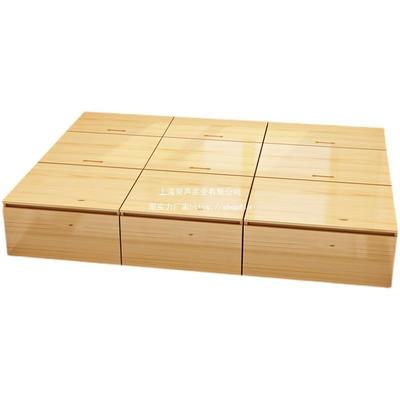 热销榻榻米原木箱子自由组合飘窗地台移动抽屉式收纳储物可柜拼床