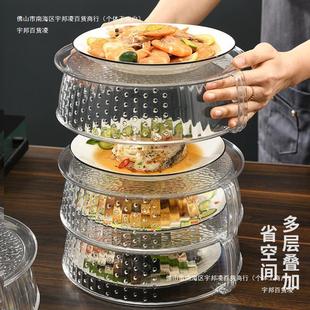 包邮 镂空餐桌食物家用多层盖遮尘饭罩保温剩菜防蚊玻璃收纳架
