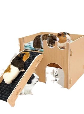 创意小型木制仓鼠躲避窝居家金丝熊栖息地木质新款豚鼠藏身小木屋