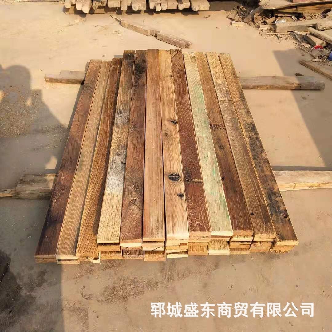 老榆木实木大板风化桌面板板材复古吧台餐桌书桌旧木板一字飘窗板
