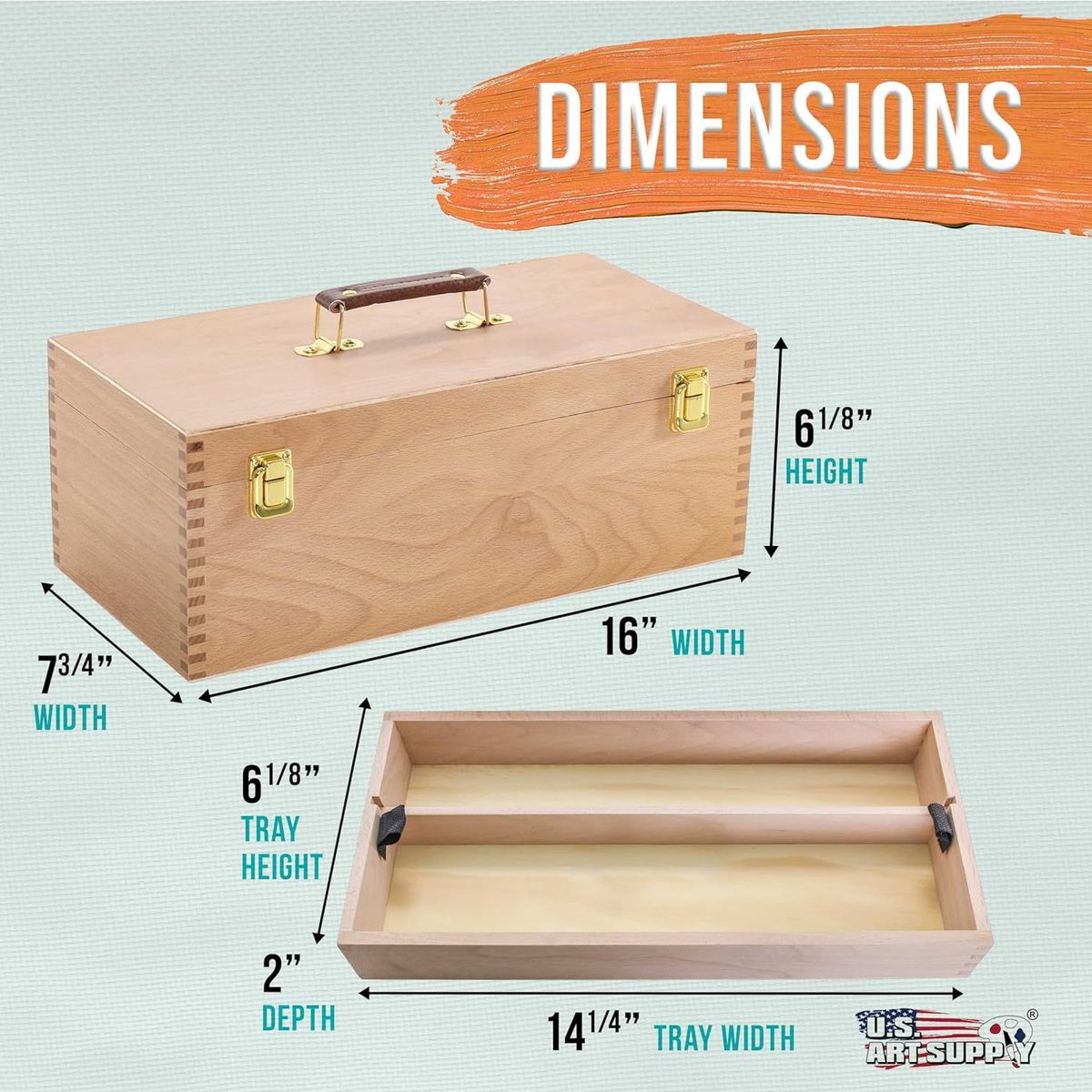 分格收纳盒带提手工具箱实木木质家用杂物整理木箱木质储物盒批发