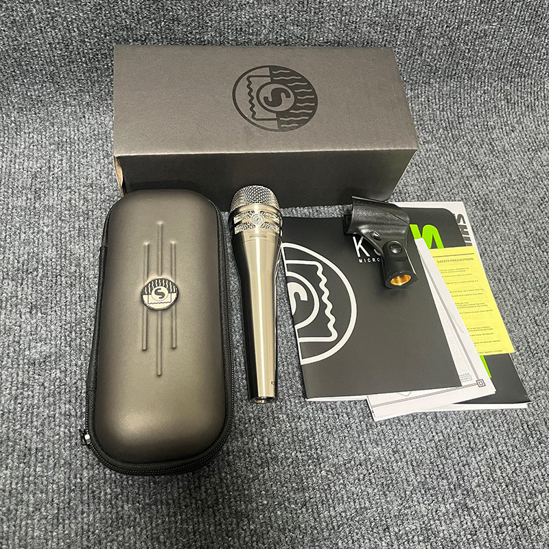 跨境货源电镀银色KSM8高配有线麦克风直播卡拉OK演出家用手持有线