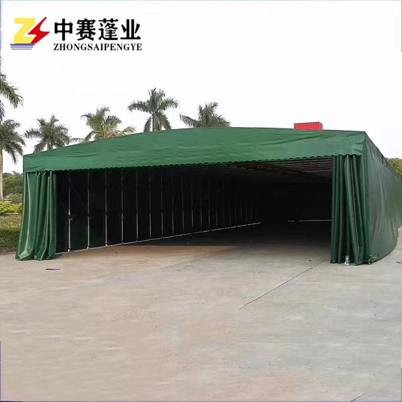 西安工地钢筋棚西安移动伸缩大棚西安折叠仓库帐篷西安户外遮阳蓬