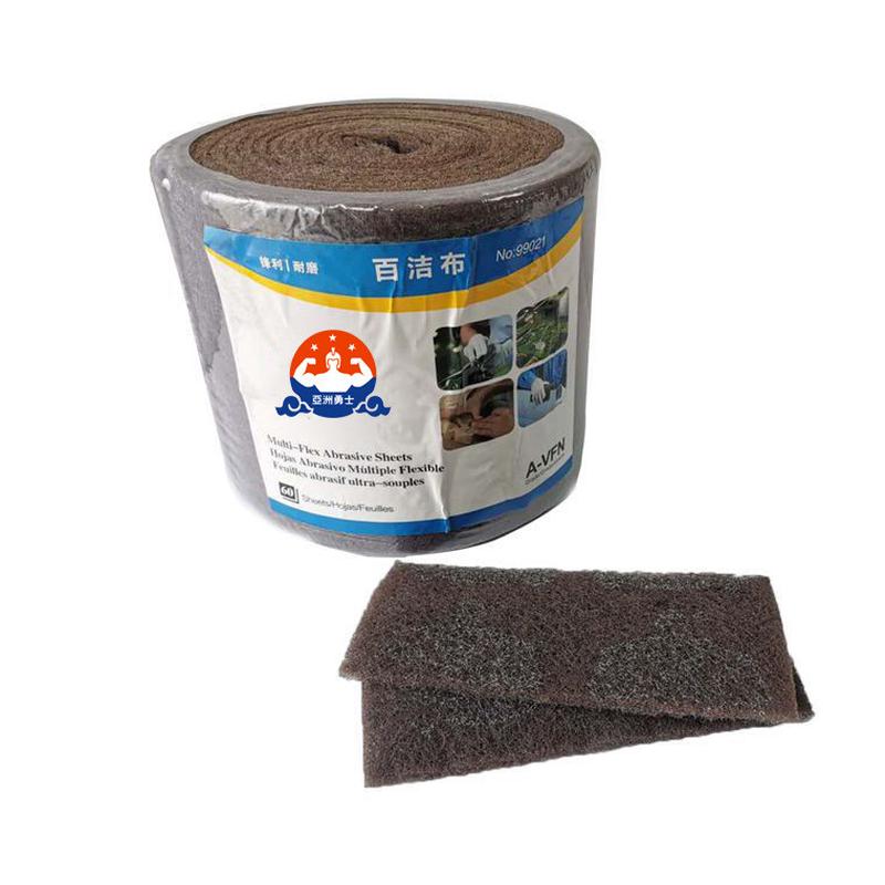 99021工业百洁布广东厂家拉丝纤维打磨抛光除锈去毛刺尼龙菜瓜布