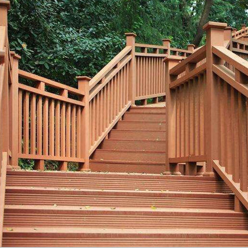 室外塑木护栏公园庭院围墙栅栏木塑仿真木隔离栏景观河道栏杆园林